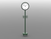 Putting Course Drink Stand with Clock