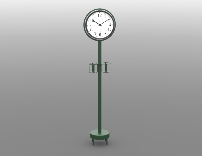 Putting Course Drink Stand with Clock