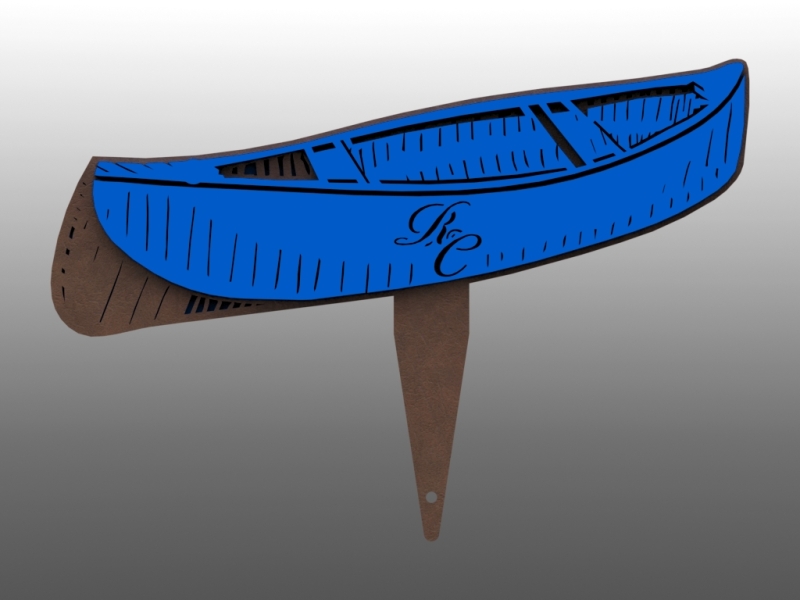 2D Canoe Tee Marker