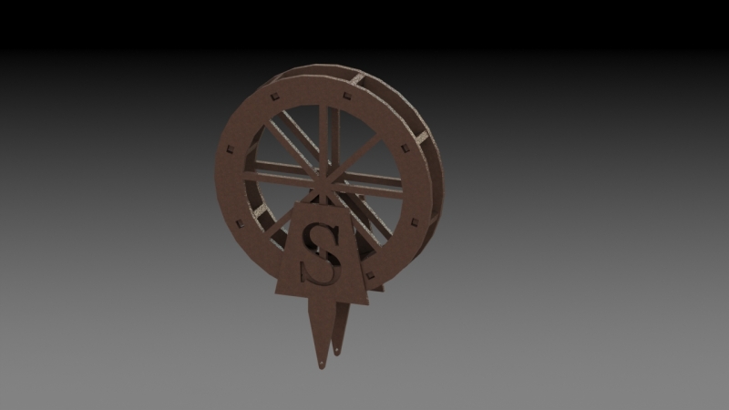 3D Waterwheel Tee Marker