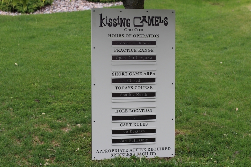 Custom Informational Sign -Kissing Camels