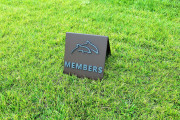 MEMBERS A-FRAME DIRECTIONAL SIGN -TWIN DOLPHINS