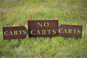 NO CARTS SIGNS