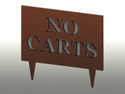 No Carts Sign