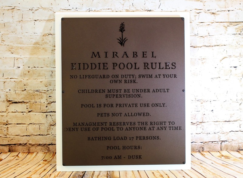 Pool Signs -Mirabel