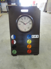 Driving Range Sign with Clock -Cattail