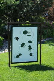 Golf Range Layout Sign -CASTLE PINES