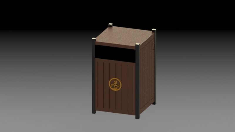 Teak Trash Can 1.1