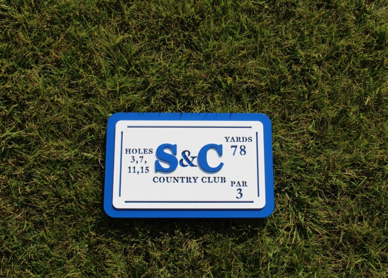 IN-GROUND YARDAGE SIGN-S&C CC