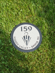 In-Ground Yardage Plate -Hidden Valley