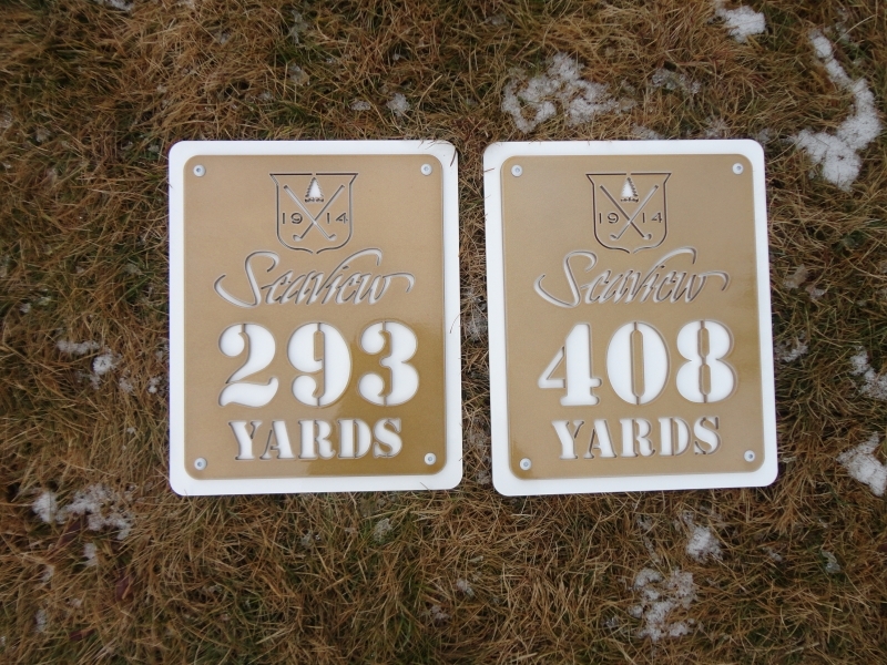 In-Ground Yardage Plates--Seaview