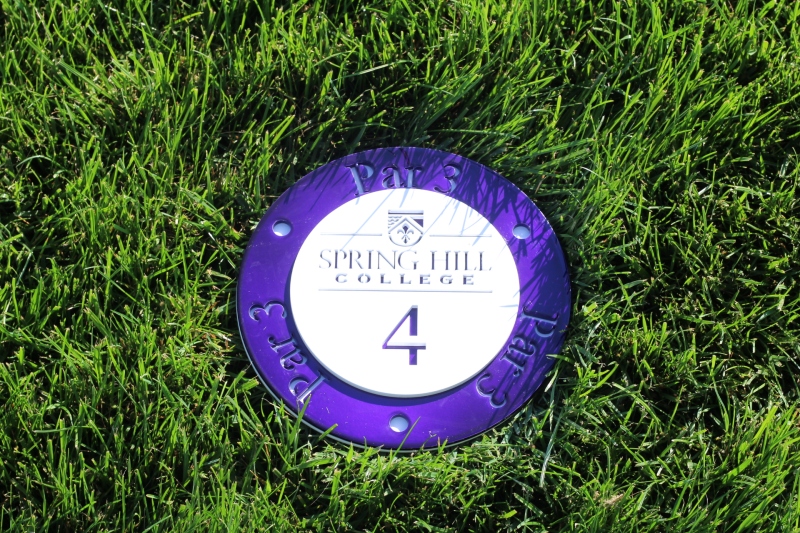 In-Ground Yardage Plates -Spring Hill College