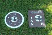 In-ground Yardage Plates (brown) Hayden CC