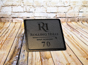 In-ground yardage plates -Rolling hills