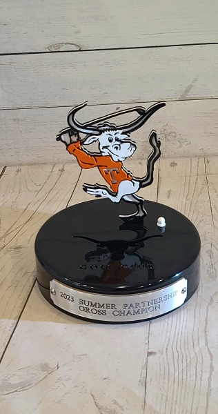 Swinging-Bevo-Trophy-University-of-Texas-Golf-Club