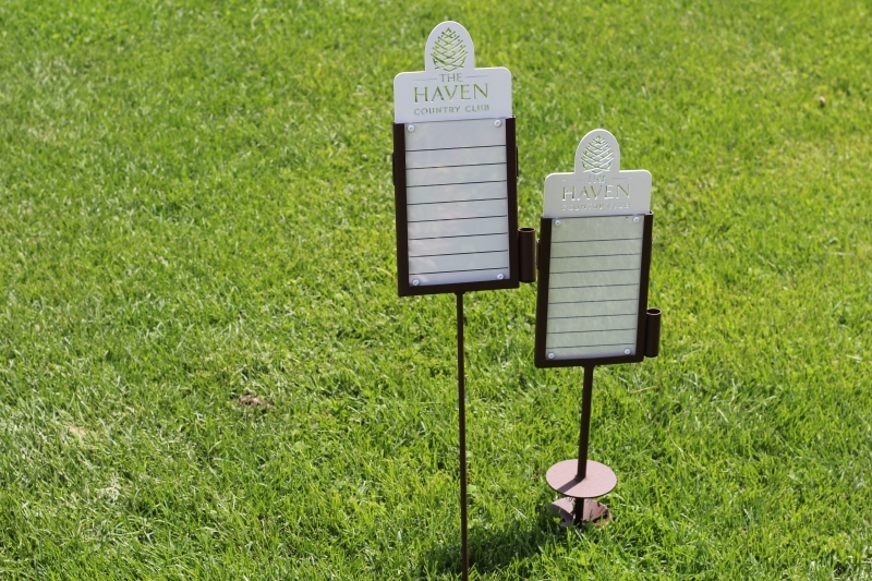 Custom Golf Contest Markers -The Haven Country Club