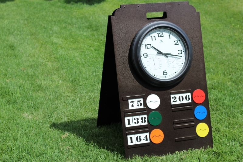 A-Frame Range Sign with Clock -Copper Canyon