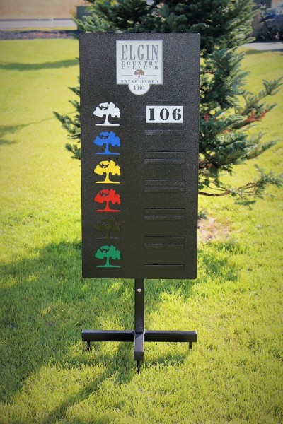 Driving Range Yardage Sign -Elgin CC