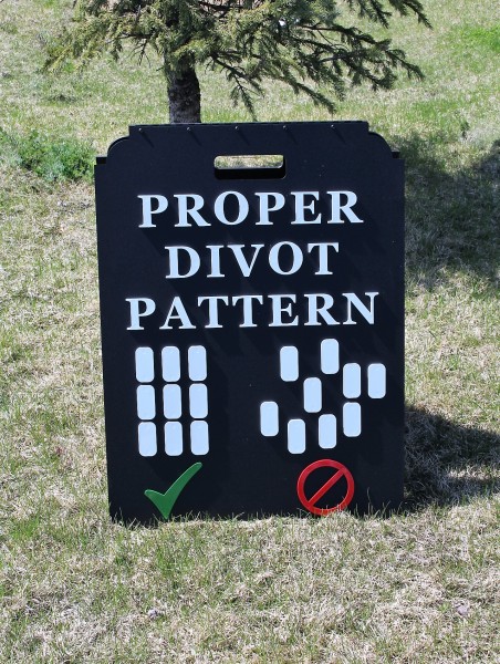 Proper Divot Pattern Sign -CC of Sioux Falls