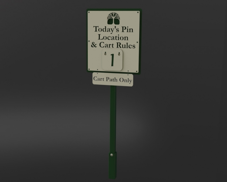 Cart Rules Pin Location Sign