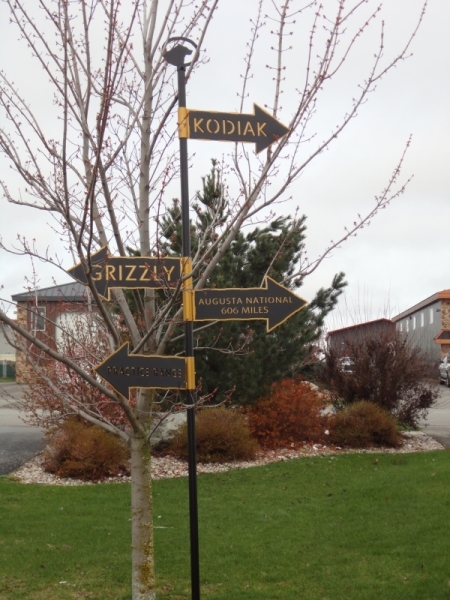 Custom Golf Course Direction Sign -Bear Trap Dunes.