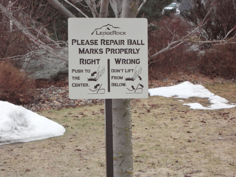 Golf Course Signage -Ledge Rock