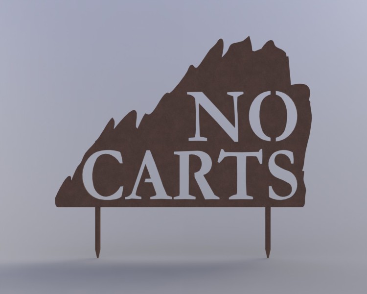 No Carts Signs