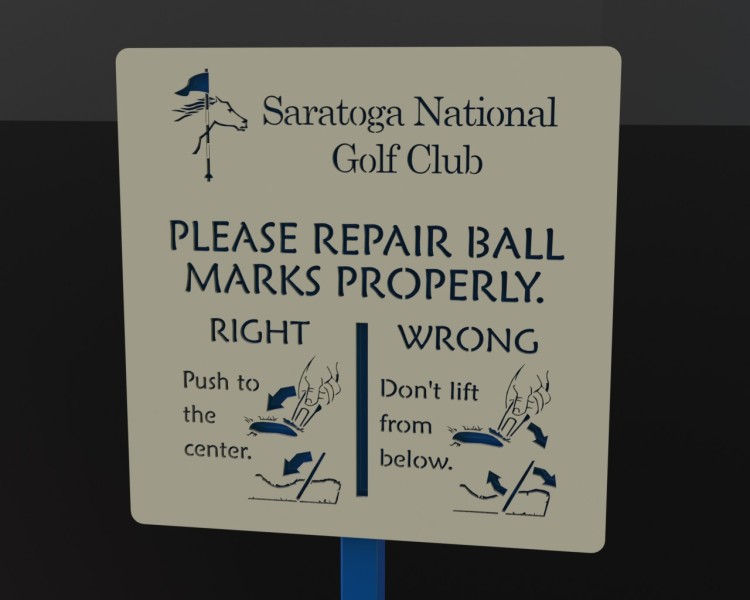 Ball Mark Repair Signs