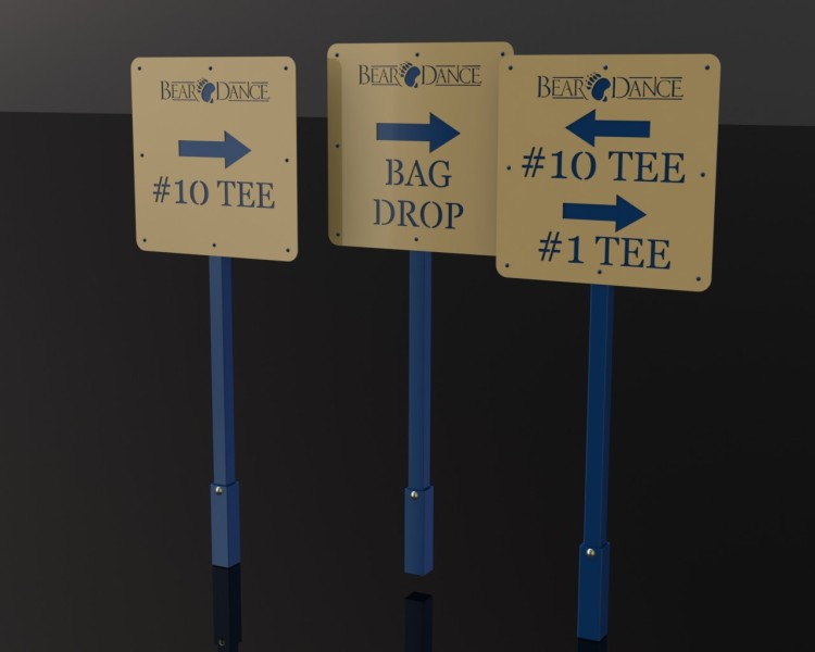 On-course directional Signs