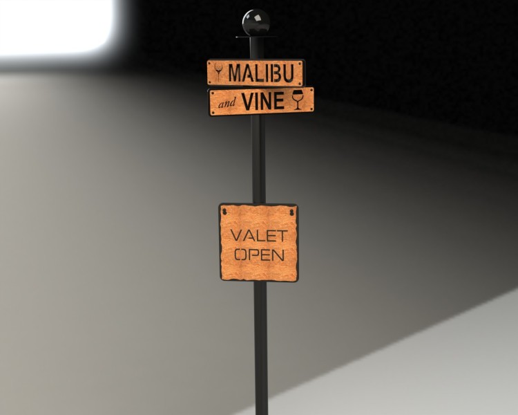 Street Sign with Valet Messge