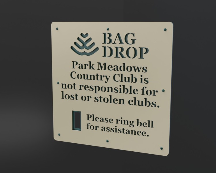 Bag Drop Sign