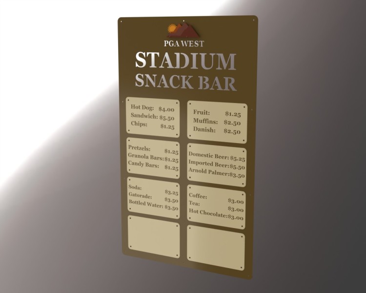 Snack Bar Signage