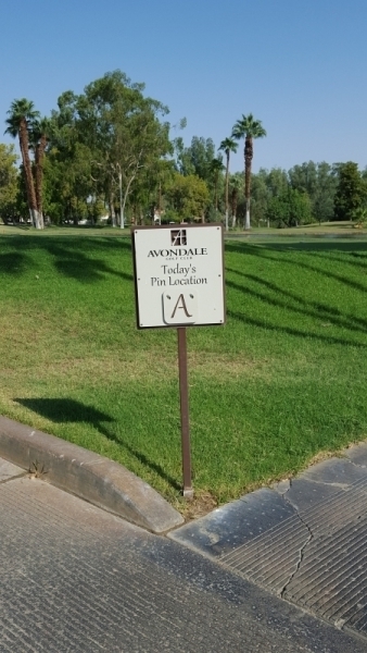 Directional Sign for Golf Courses -Avondale