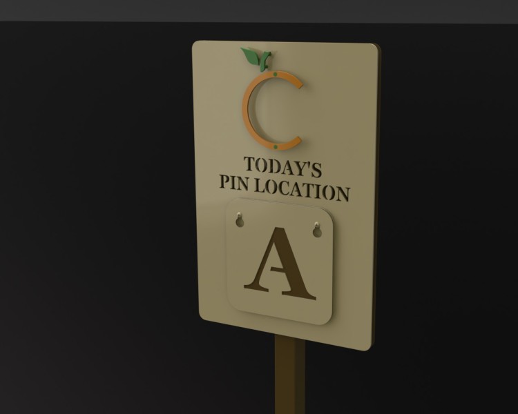 Citrus Club Pin Location Sign