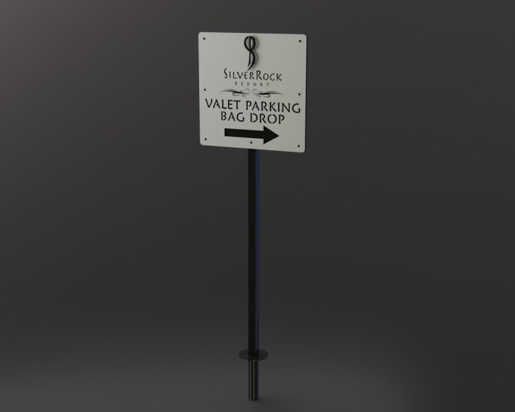 Silver Rock Bag Drop Sign