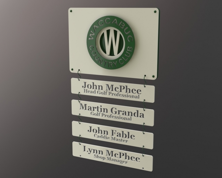 Waccabuc Staff Name Sign