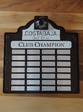 COSTA BAJA -Custom Golf Perpetual Plaque