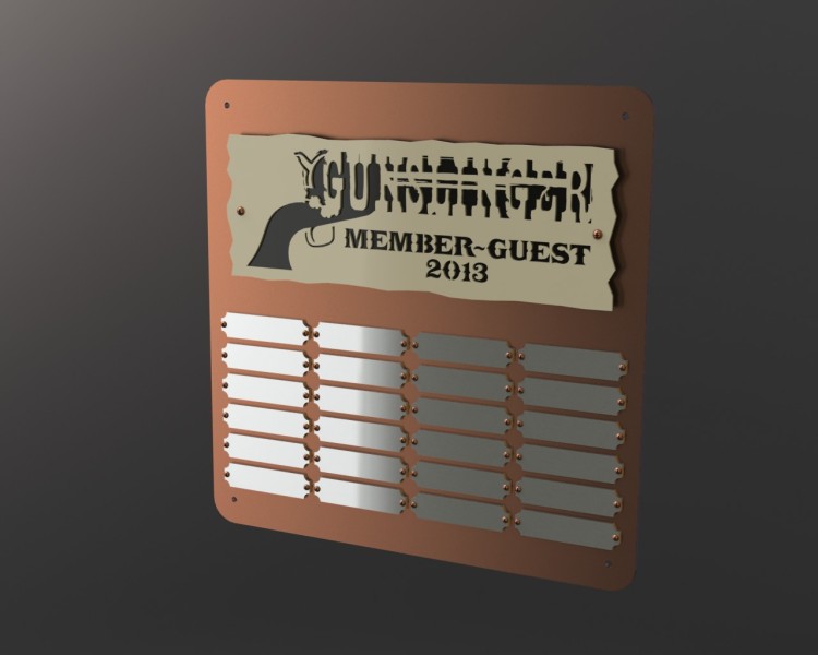 Gallery Gunslinger Plaque