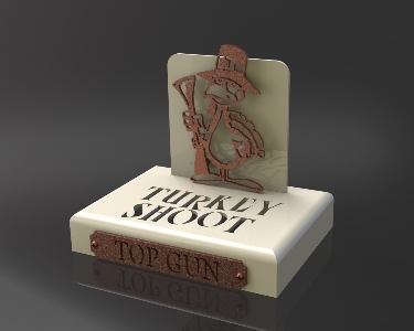 Custom Golf Turkey Shootout Trophy