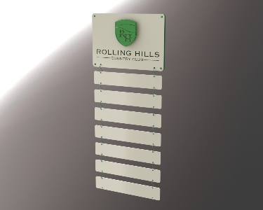 ROLLING HILLS -Custom Golf Perpetual Plaque