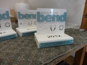 This is our second year doing trophies for Best of Bend