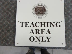 Teaching Area Only Sign - Wykygyl CC