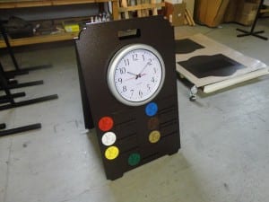 Clock and Yardage Sign