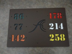 Inground Yardage Sign