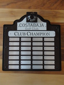 Club Champion Plaque- Costa Baja