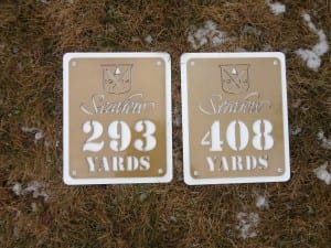 Inground Yardage Signs- Seaview