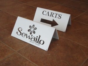 Directional Cart Sign- Sewailo