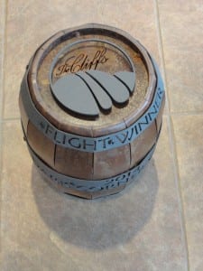 Custom Golf Trophy (top) Cliffs barrel