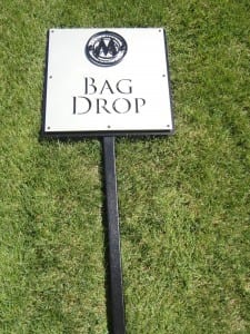 Golf Course Signage -Bag Drop Sign