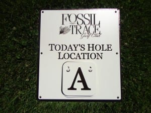 Custom Golf Course Signage -Fossil Trace